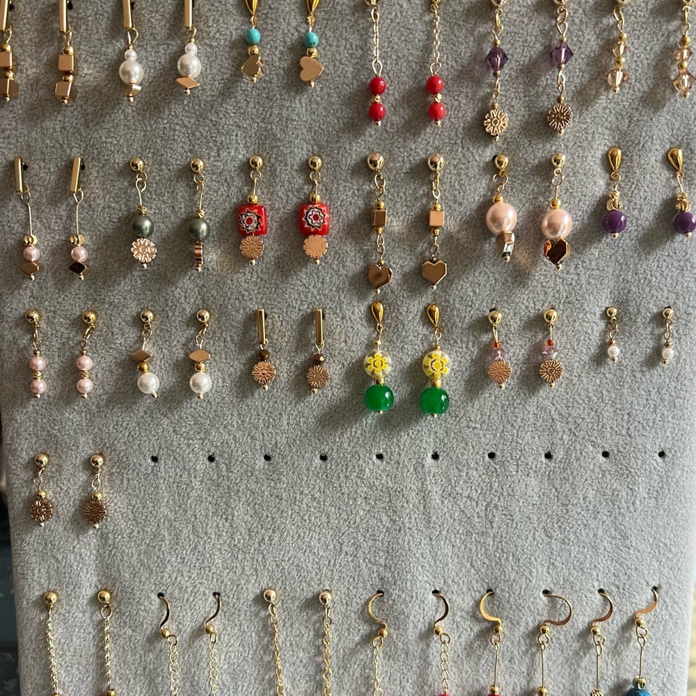 Gold and silver plated Drop Earrings - different stones -